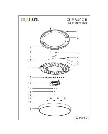 CUMBUCO II * PLAFÓN LED 50W MADERA CCT